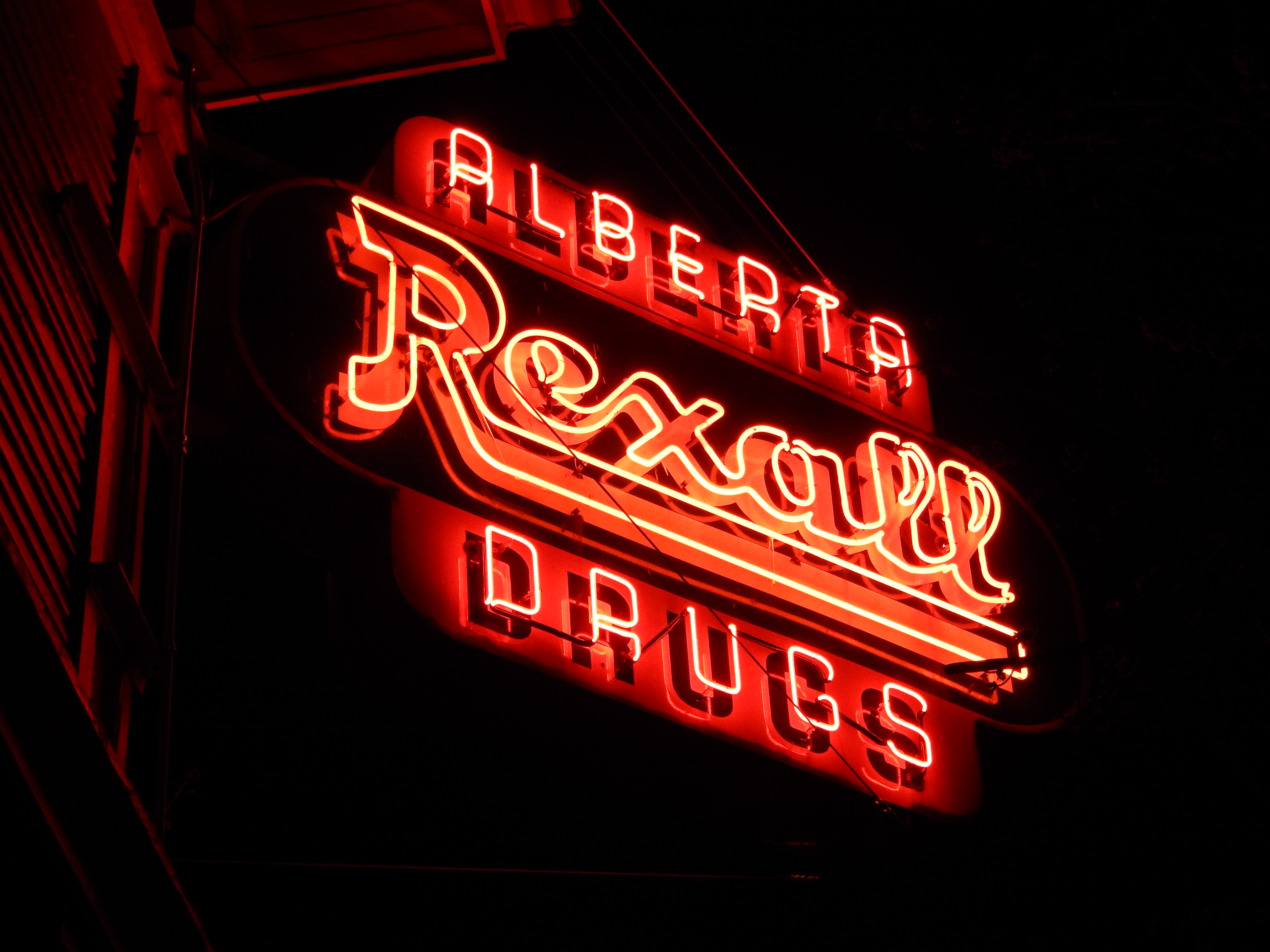 The Alberta Arts District's Rexall Drugs store sign was relit in ...