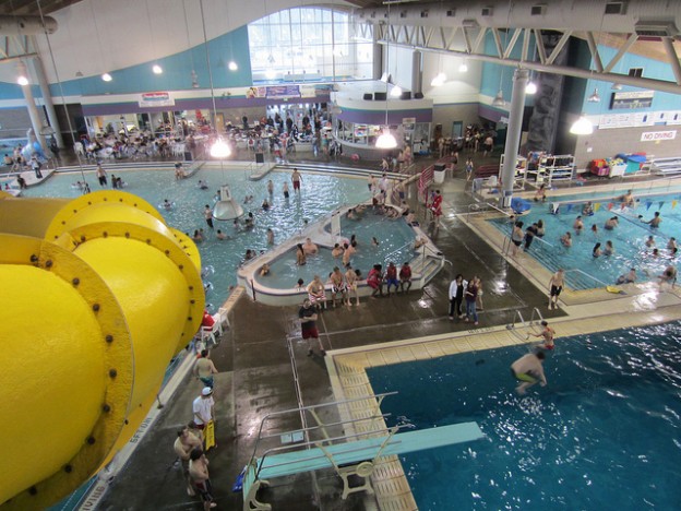 kiddie pool with built in slide